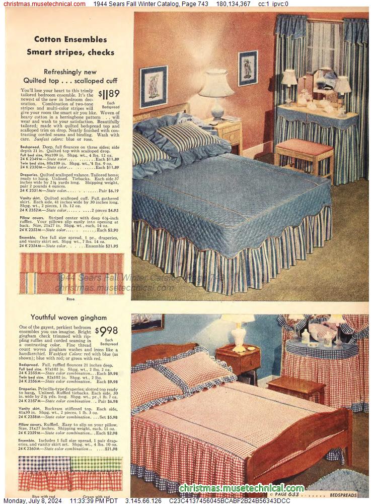 1944 Sears Fall Winter Catalog, Page 743