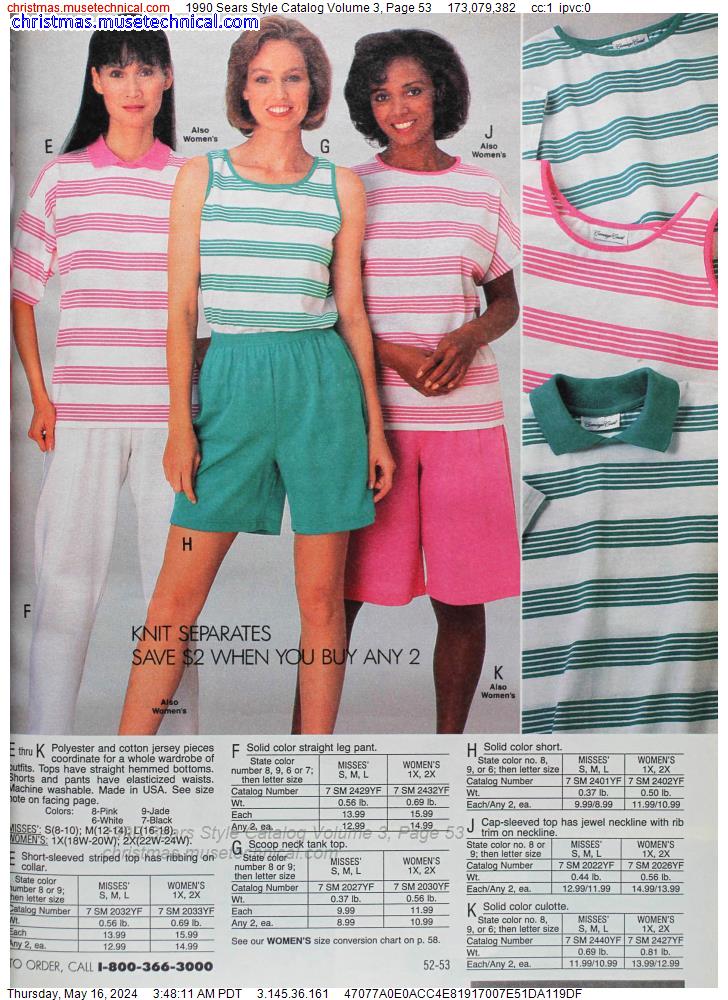 1990 Sears Style Catalog Volume 3, Page 53