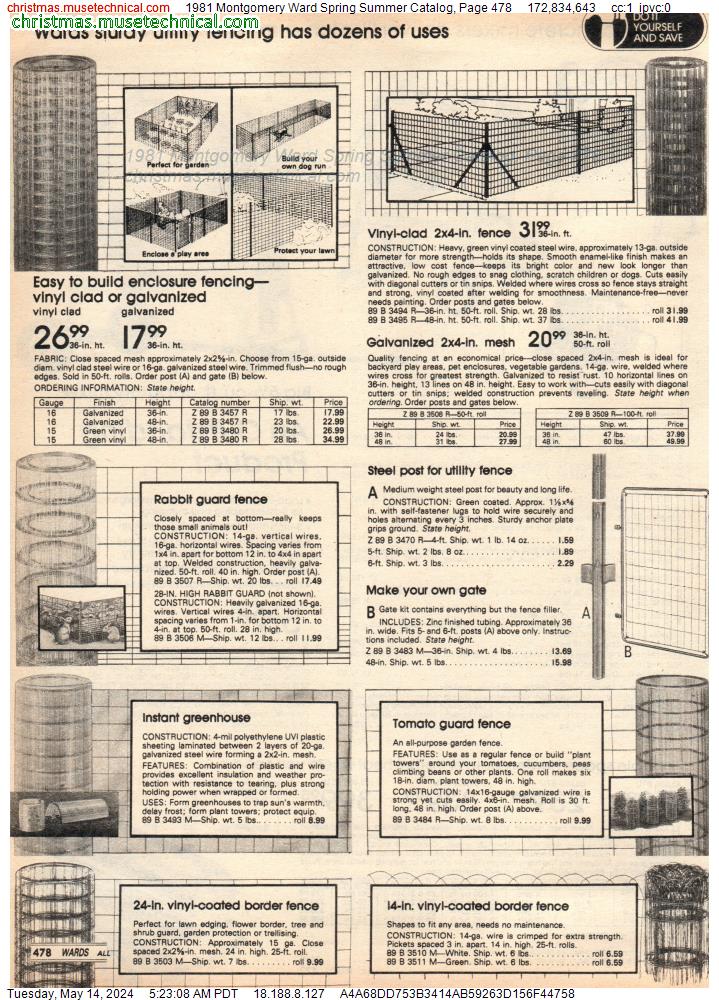 1981 Montgomery Ward Spring Summer Catalog, Page 478