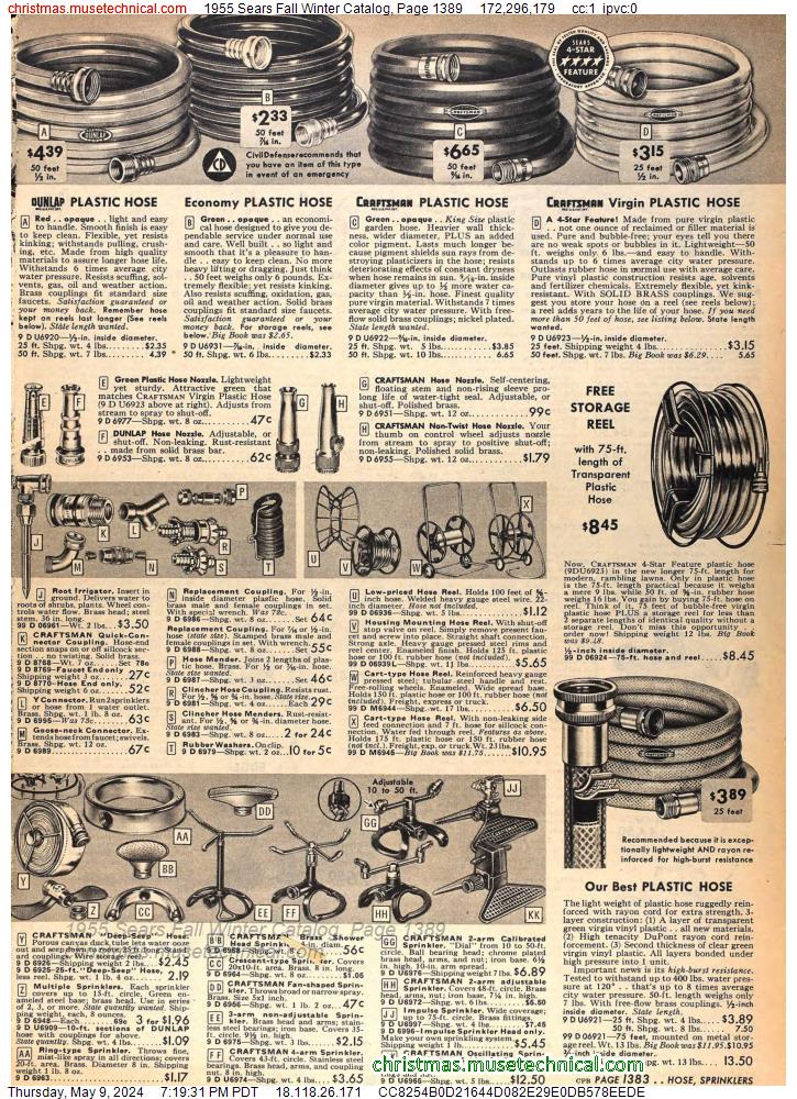 1955 Sears Fall Winter Catalog, Page 1389