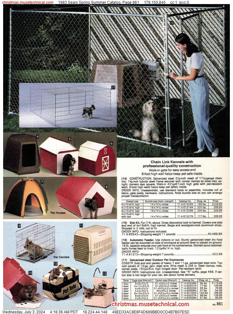 1983 Sears Spring Summer Catalog, Page 861