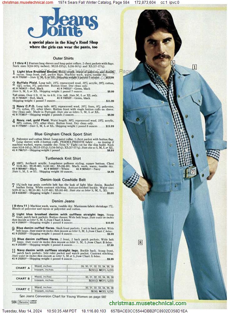 1974 Sears Fall Winter Catalog, Page 584