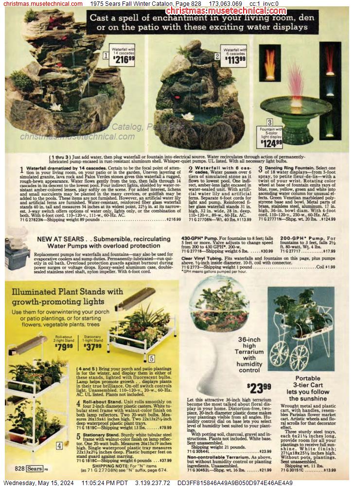 1975 Sears Fall Winter Catalog, Page 828