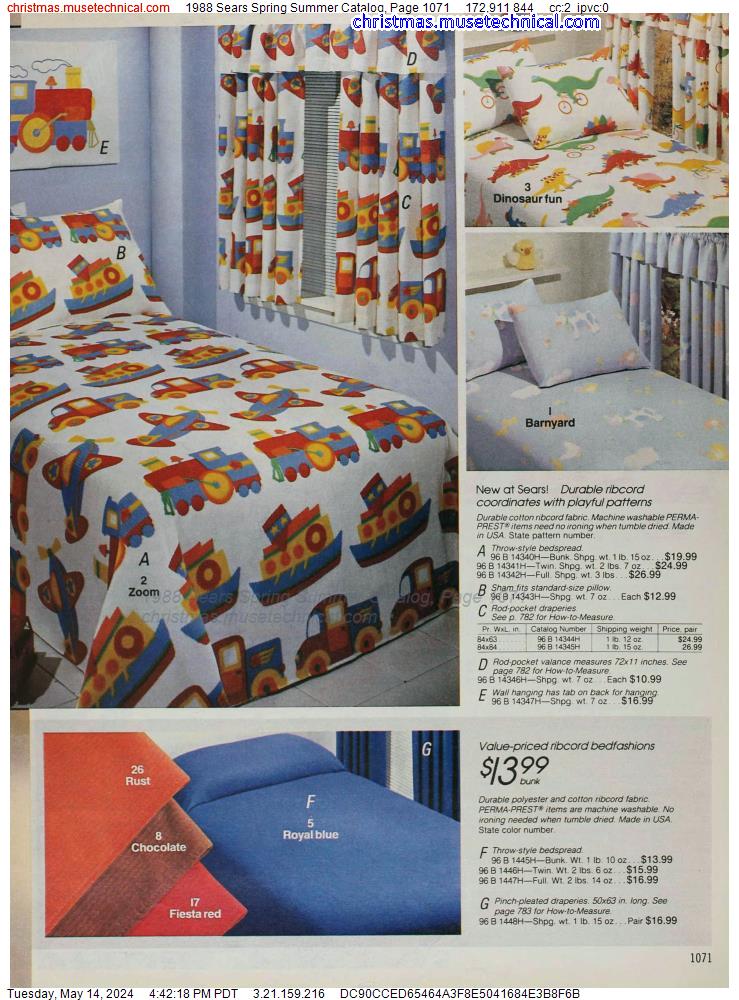 1988 Sears Spring Summer Catalog, Page 1071