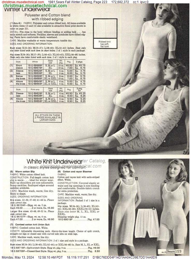 1981 Sears Fall Winter Catalog, Page 223