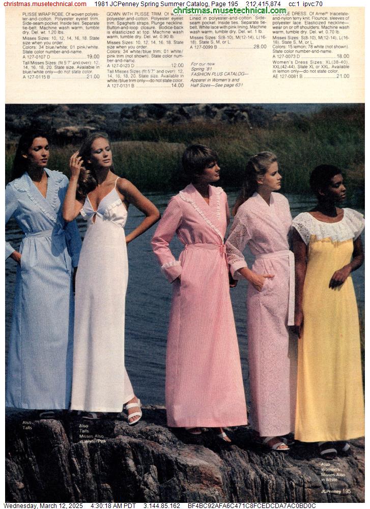 1981 JCPenney Spring Summer Catalog, Page 195