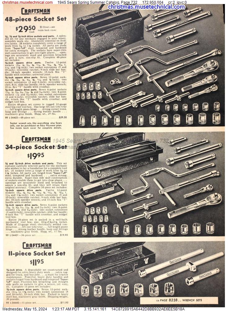 1945 Sears Spring Summer Catalog, Page 732