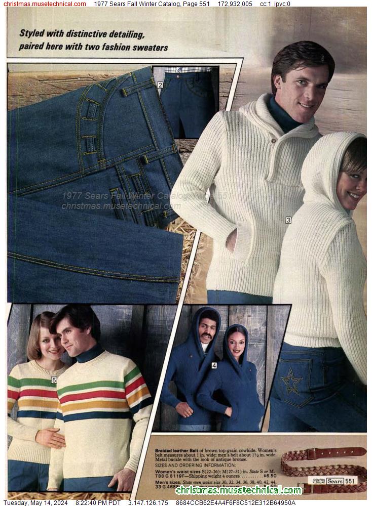 1977 Sears Fall Winter Catalog, Page 551
