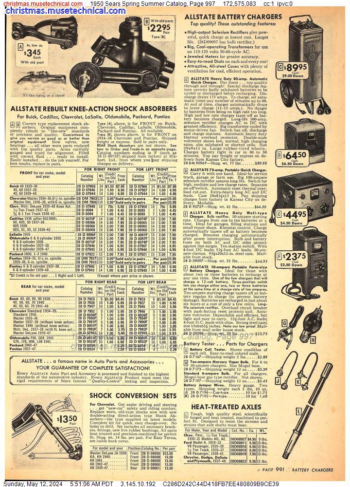 1950 Sears Spring Summer Catalog, Page 997