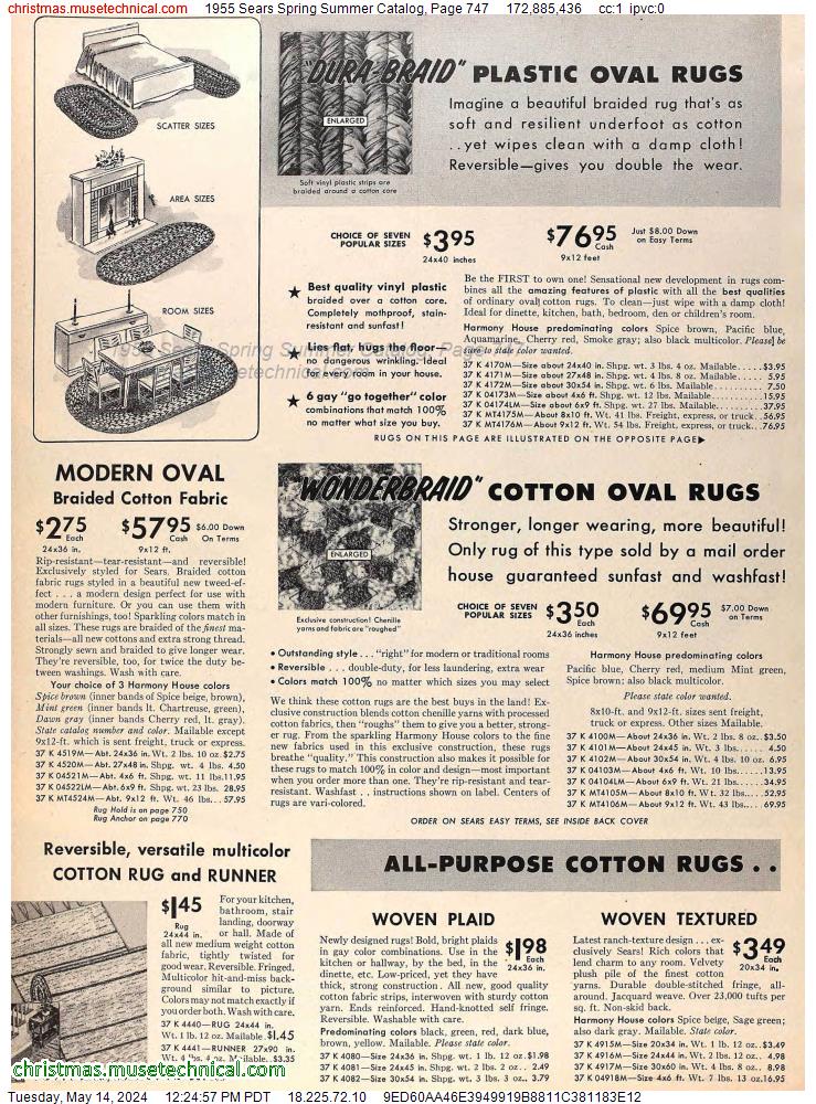 1955 Sears Spring Summer Catalog, Page 747