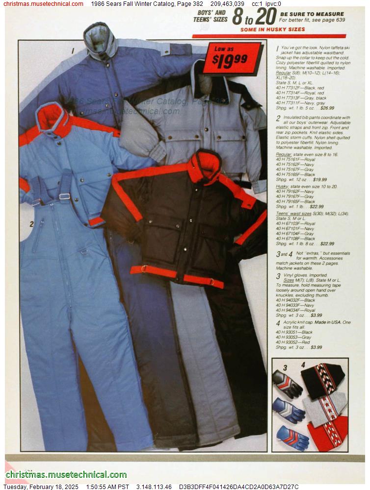 1986 Sears Fall Winter Catalog, Page 382