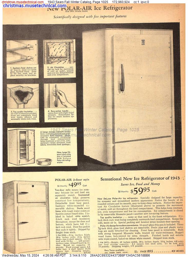1943 Sears Fall Winter Catalog, Page 1025