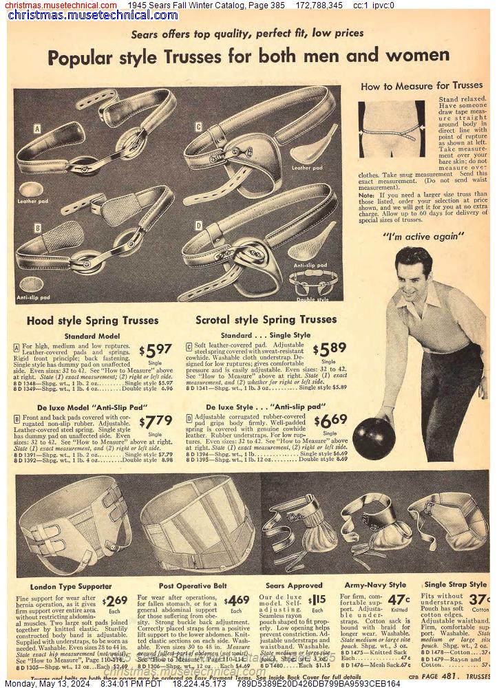 1945 Sears Fall Winter Catalog, Page 385