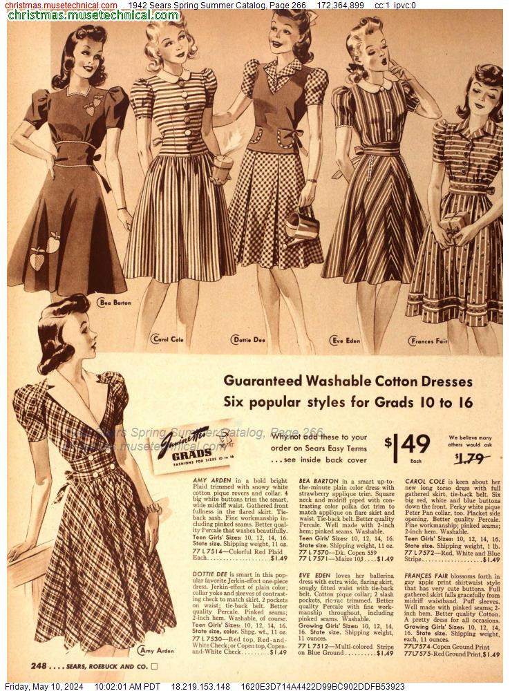 1942 Sears Spring Summer Catalog, Page 266