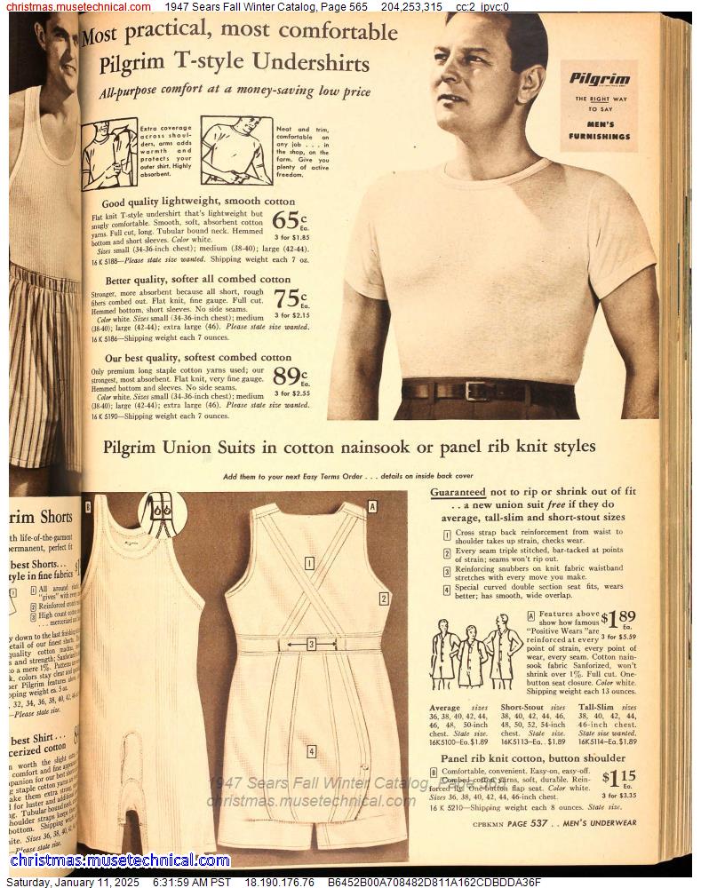 1947 Sears Fall Winter Catalog, Page 565