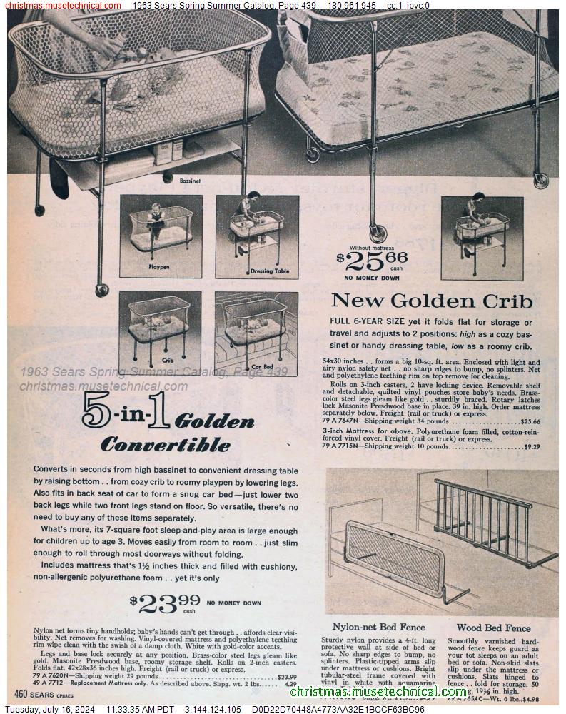 1963 Sears Spring Summer Catalog, Page 439