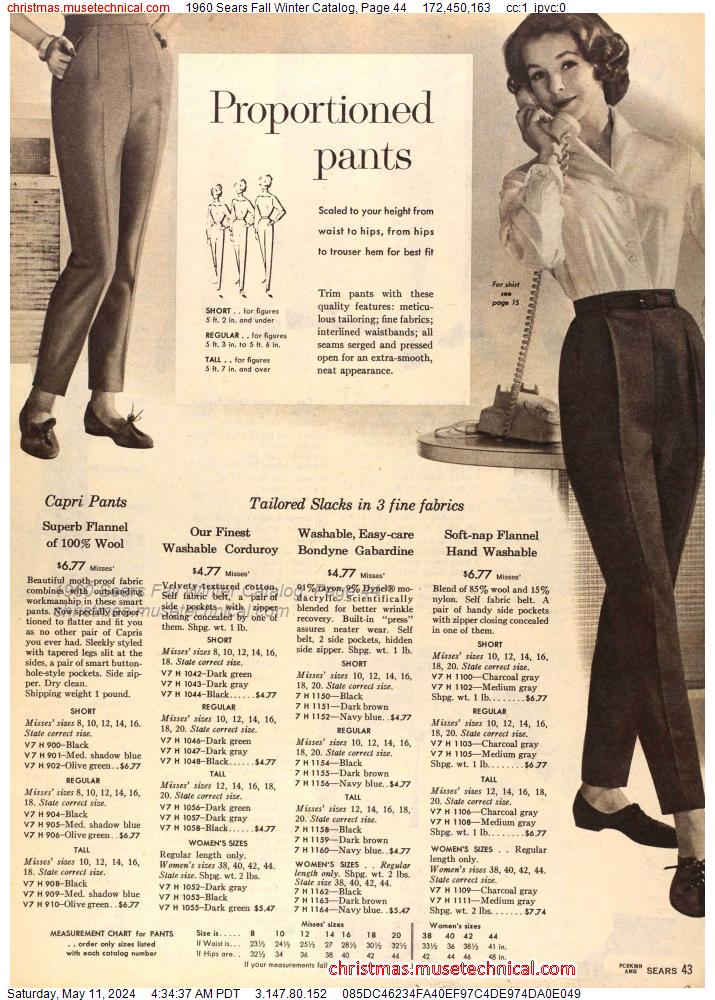 1960 Sears Fall Winter Catalog, Page 44