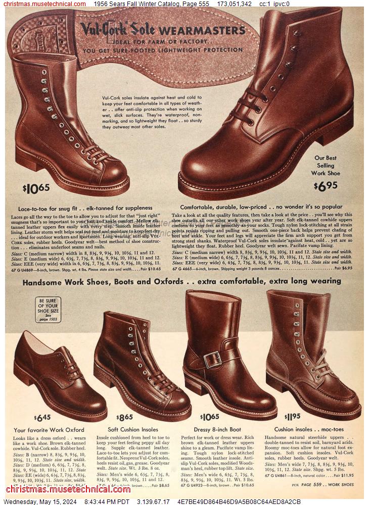 1956 Sears Fall Winter Catalog, Page 555