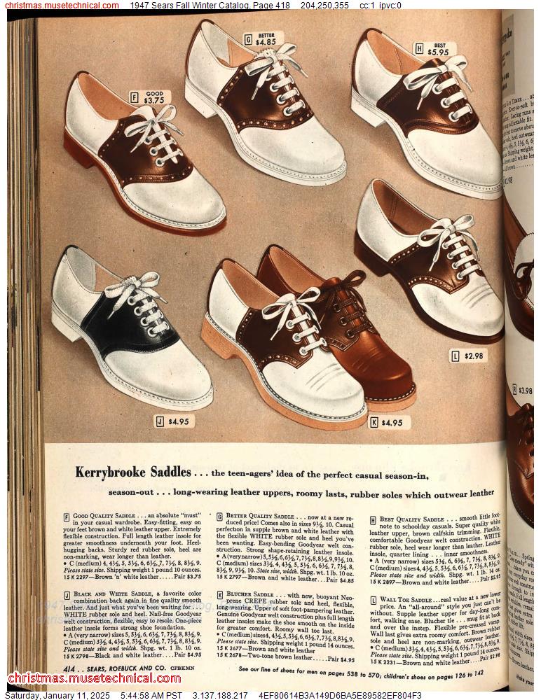 1947 Sears Fall Winter Catalog, Page 418