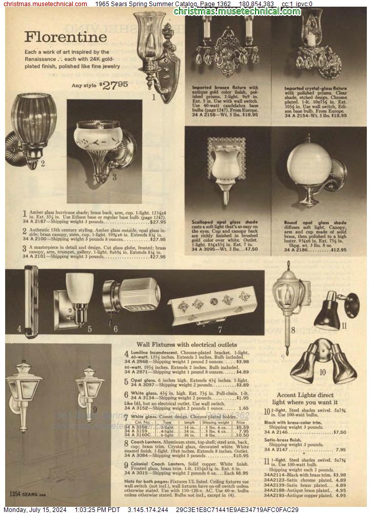 1965 Sears Spring Summer Catalog, Page 1362
