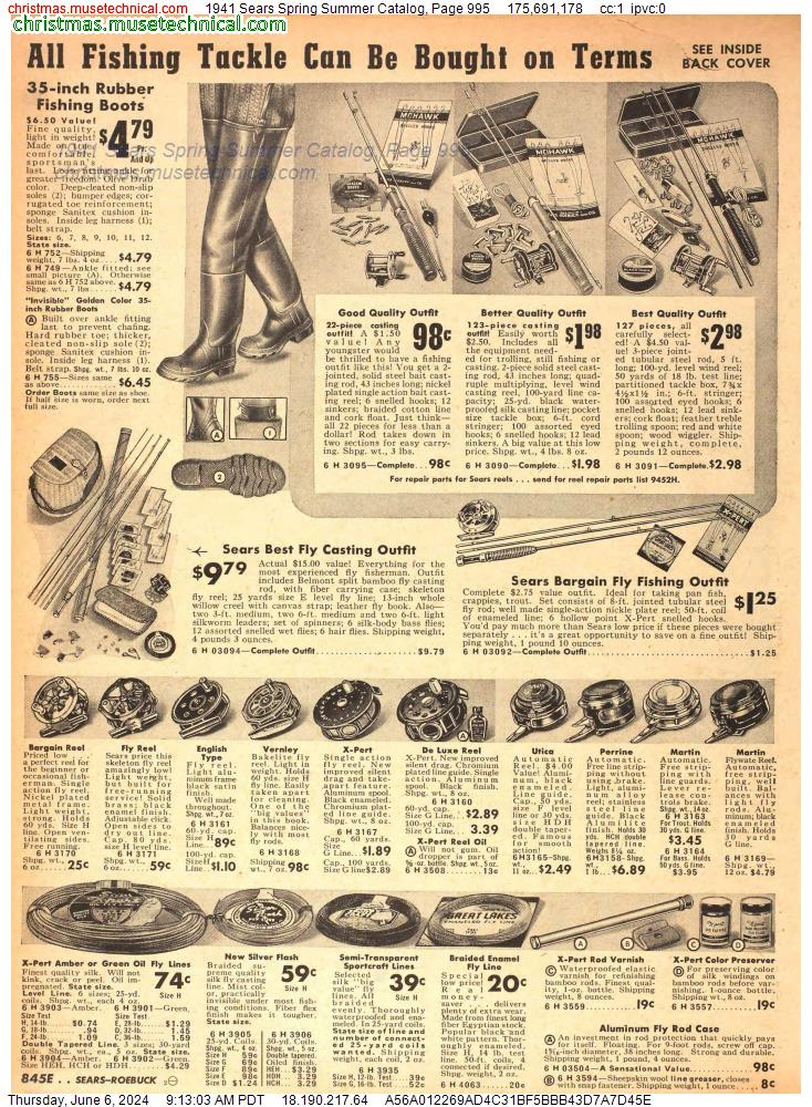 1941 Sears Spring Summer Catalog, Page 995
