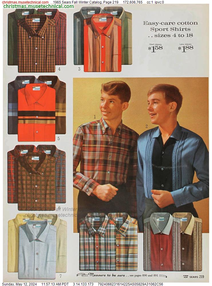 1965 Sears Fall Winter Catalog, Page 219