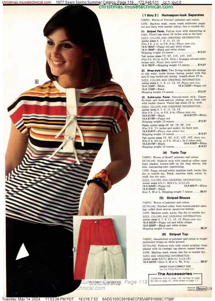 1977 Sears Spring Summer Catalog, Page 119