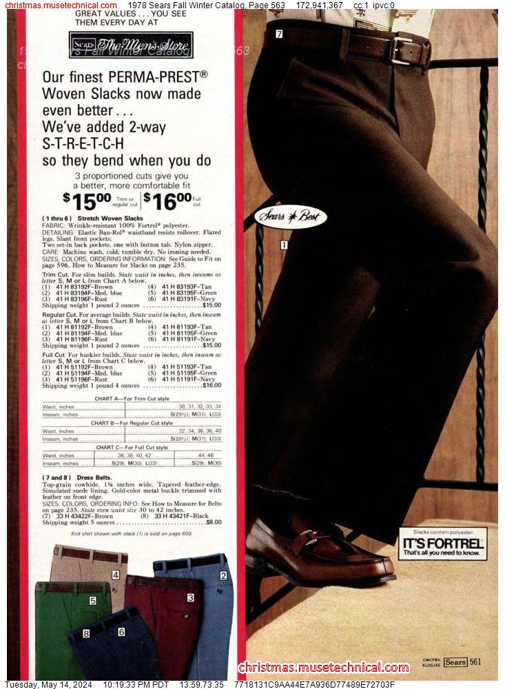 1978 Sears Fall Winter Catalog, Page 563