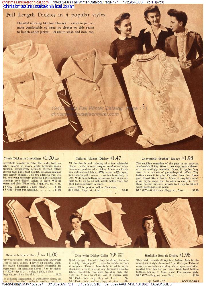 1943 Sears Fall Winter Catalog, Page 171