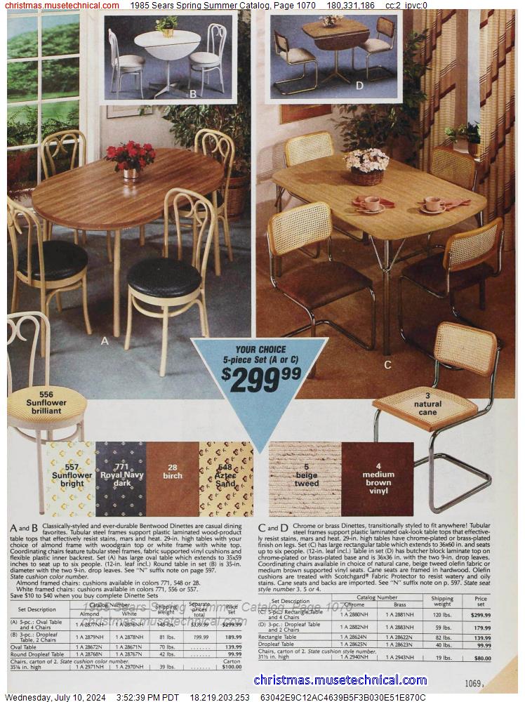1985 Sears Spring Summer Catalog, Page 1070