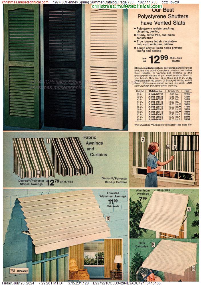 1974 JCPenney Spring Summer Catalog, Page 738