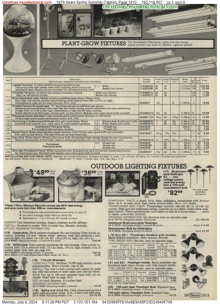 1979 Sears Spring Summer Catalog, Page 1013