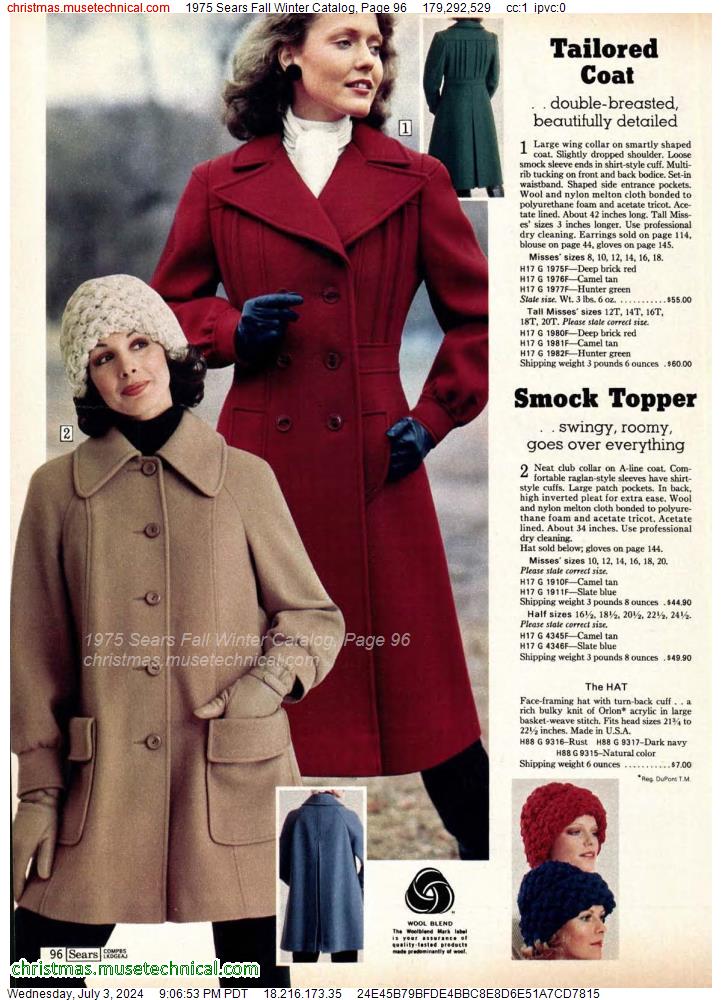 1975 Sears Fall Winter Catalog, Page 96
