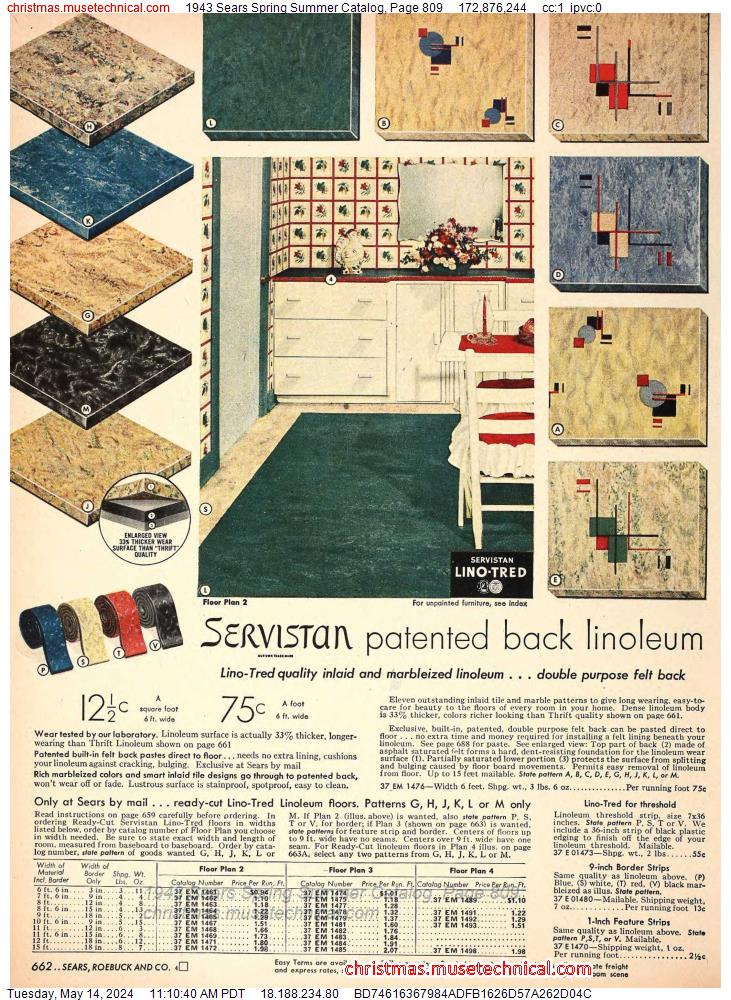 1943 Sears Spring Summer Catalog, Page 809
