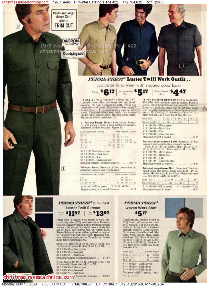 1973 Sears Fall Winter Catalog, Page 422