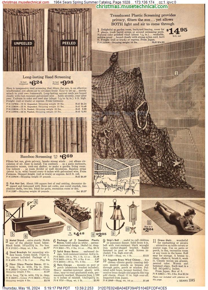 1964 Sears Spring Summer Catalog, Page 1028