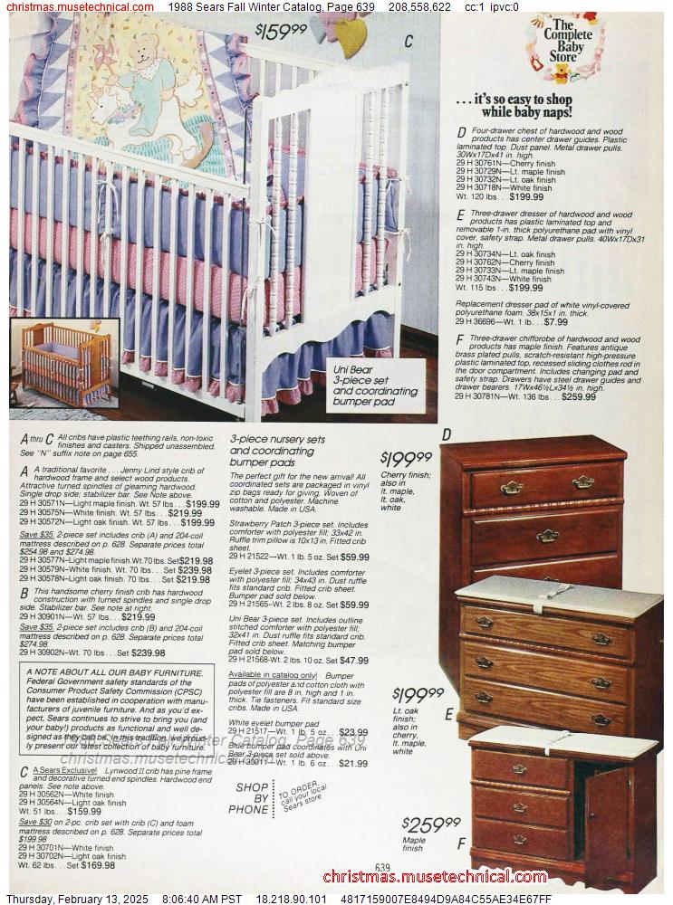 1988 Sears Fall Winter Catalog, Page 639