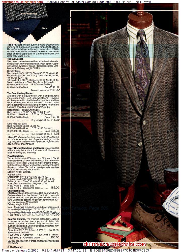 1990 JCPenney Fall Winter Catalog, Page 500