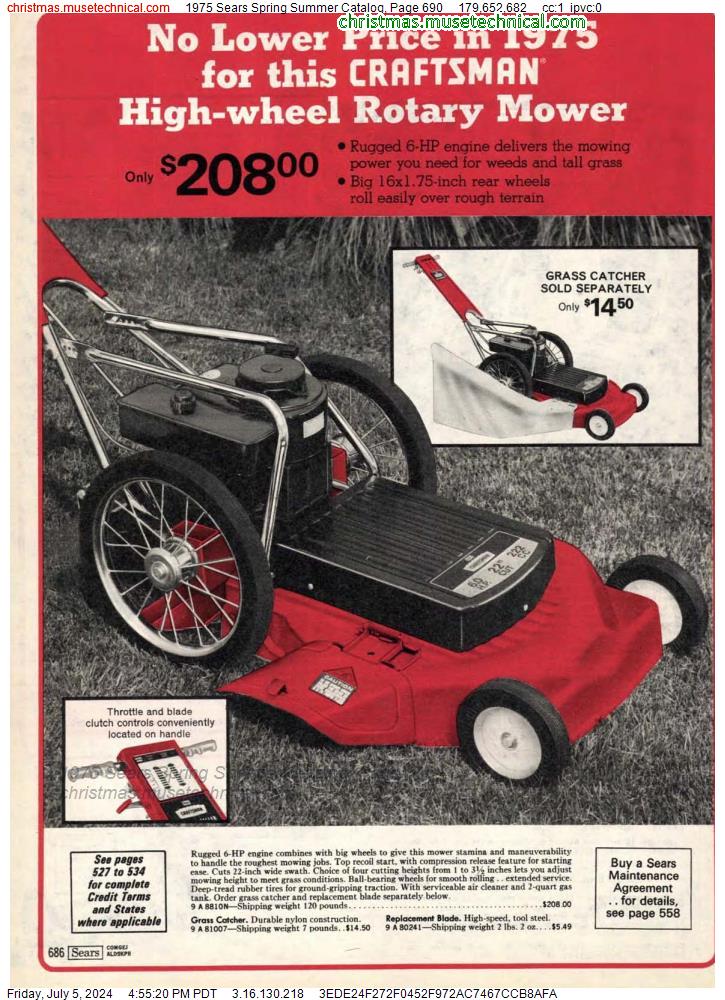 1975 Sears Spring Summer Catalog, Page 690