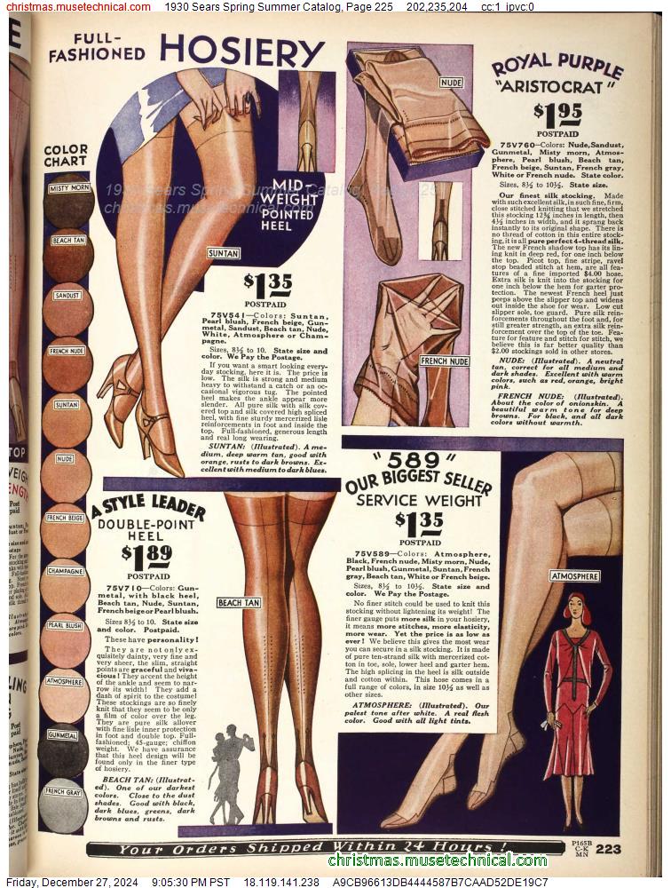 1930 Sears Spring Summer Catalog, Page 225