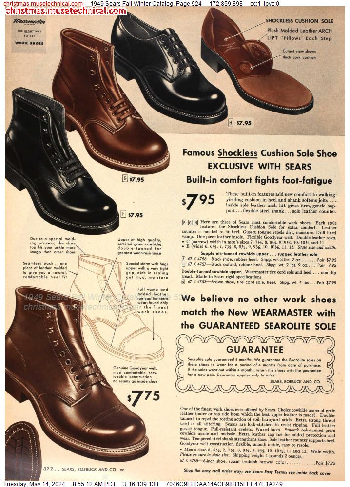 1949 Sears Fall Winter Catalog, Page 524