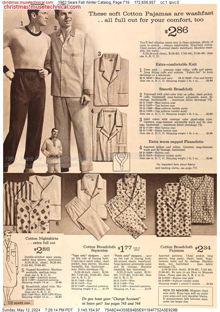 1963 Sears Fall Winter Catalog, Page 719
