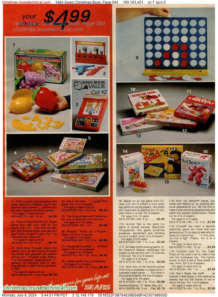 1984 Sears Christmas Book, Page 584