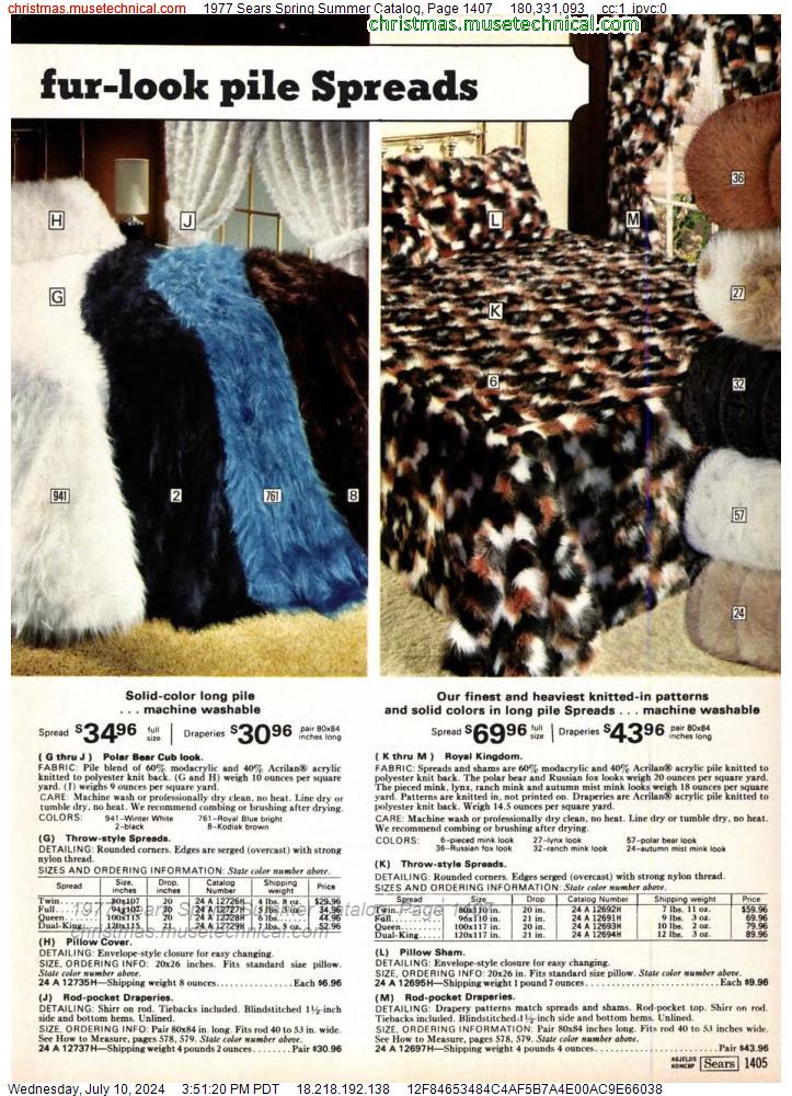 1977 Sears Spring Summer Catalog, Page 1407