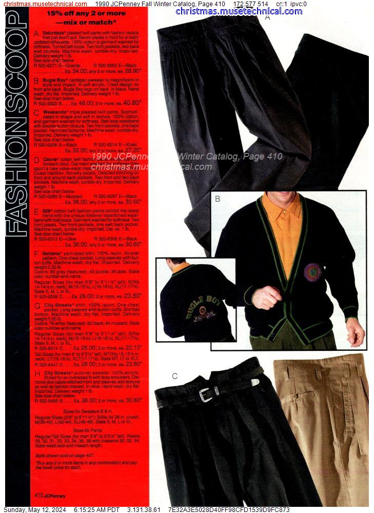 1990 JCPenney Fall Winter Catalog, Page 410