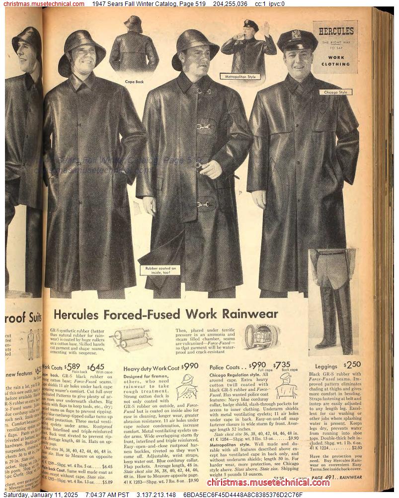 1947 Sears Fall Winter Catalog, Page 519