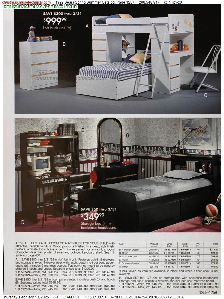 1992 Sears Spring Summer Catalog, Page 1257