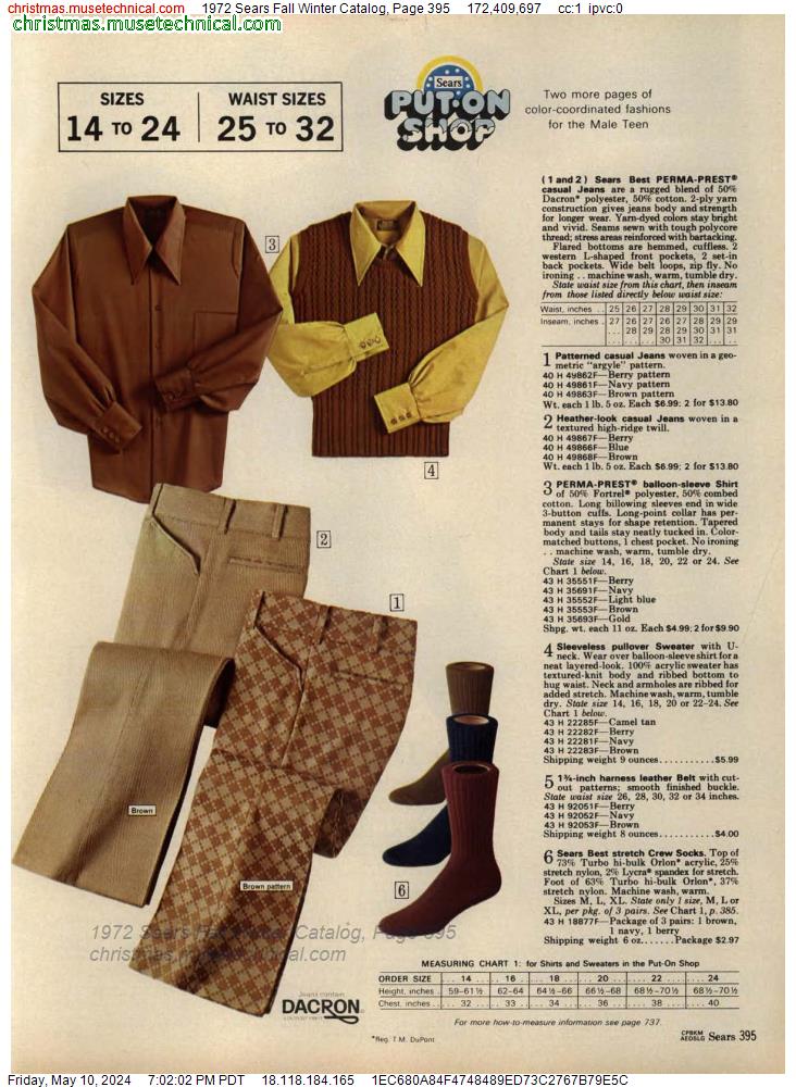 1972 Sears Fall Winter Catalog, Page 395