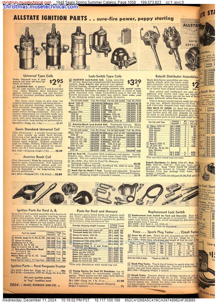 1948 Sears Spring Summer Catalog, Page 1058