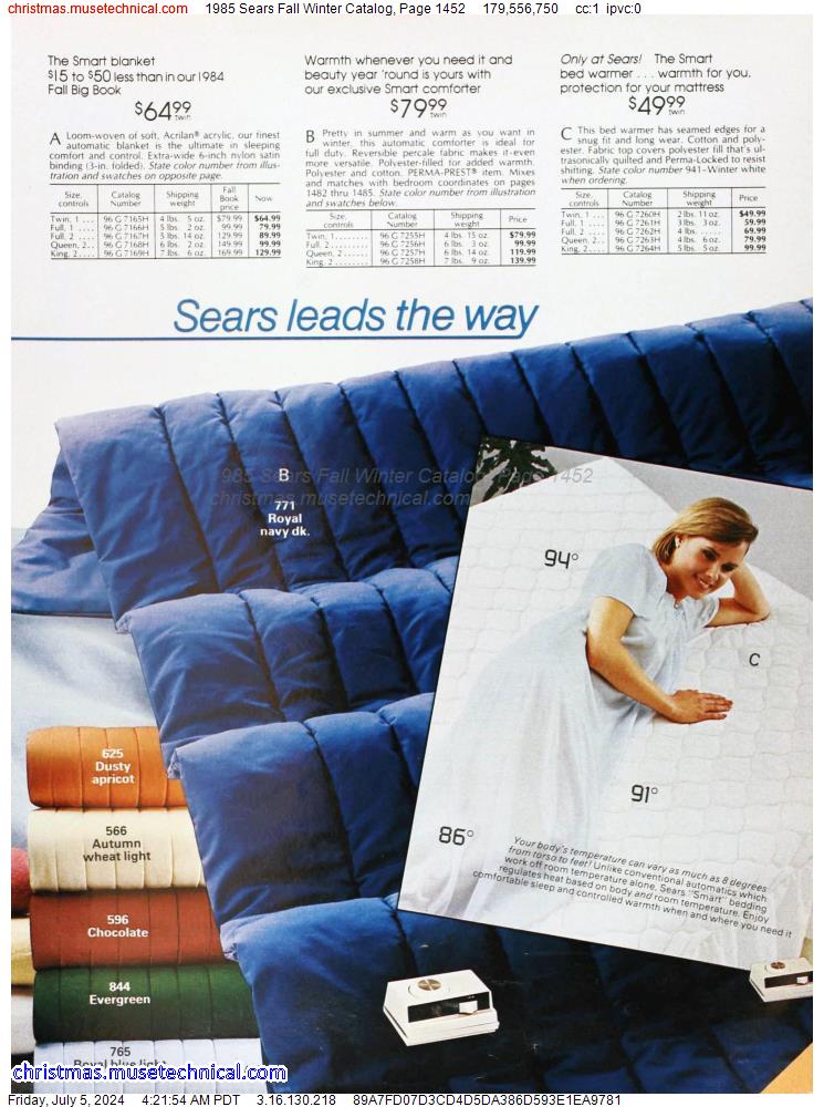 1985 Sears Fall Winter Catalog, Page 1452